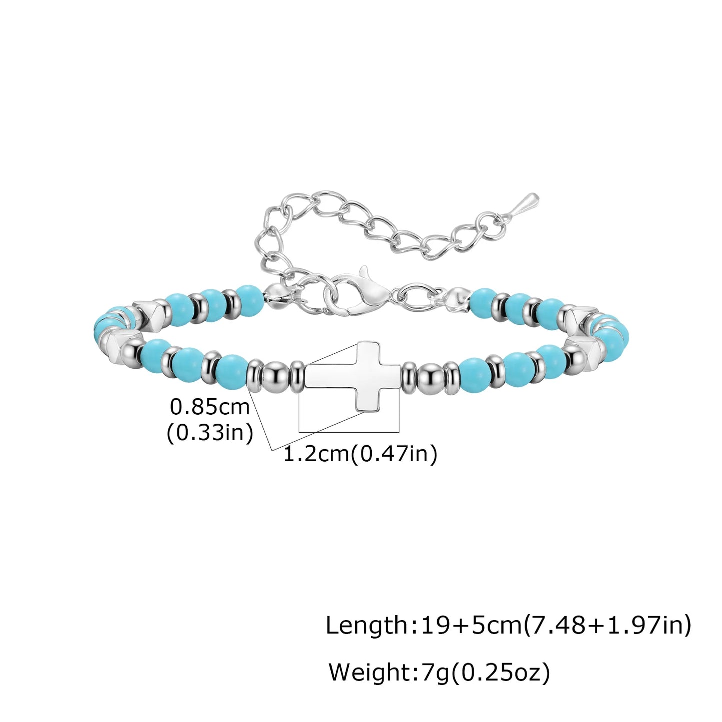 Trendy Unique Natural Stone Beaded Bracelet, Stainless Steel Chain Wristband Bracelet, Classic Tiger Eye Stone Jewelry for Men