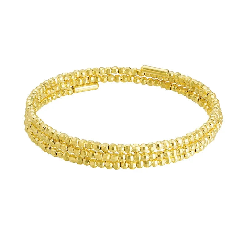 Luxury 24K 9999 Pure Gold real gold Women's Multi-Layer Bracelet Gipsophila Beaded Bracelet - AMULET RING STORE