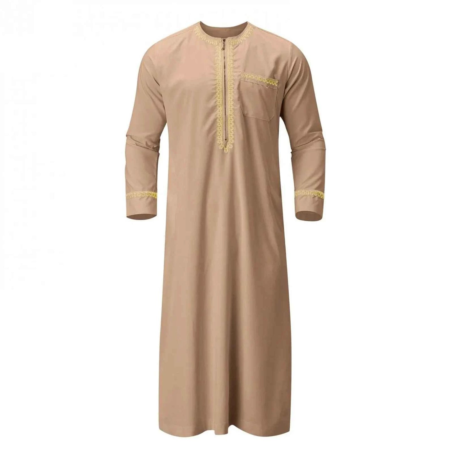 Muslim Fashion Men Jubba Thobes Arabic Pakistan Dubai Kaftan Abaya Robes Islamic Clothing Saudi Arabia Black Long Blouse Dress