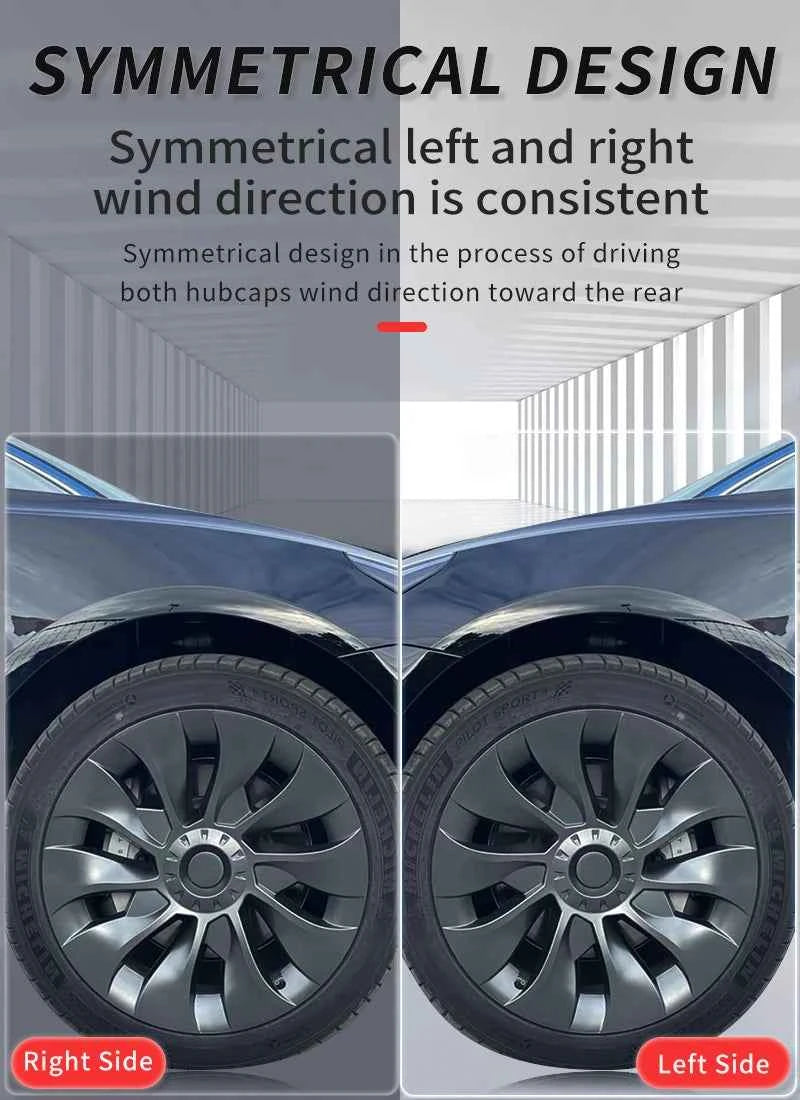 4PCS Hub Cap Performance Replacement Wheel Cap Automobile Full Rim Cover Accessories for Tesla Model 3 18 Inch Hubcap 2018-2023