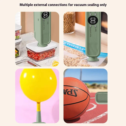 Wireless Vacuum Sealer Machine - 60KPA Powerful Suction, Portable Food Saver with 3 Temperature Levels,External Pumping Function - AMULET RING STORE
