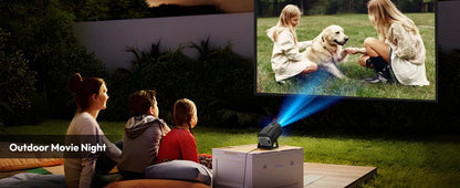 XGODY 12000LM Native 720P Portable Smart Projector Auto Keystone WIFI 6 Home Theater 4K Supported
