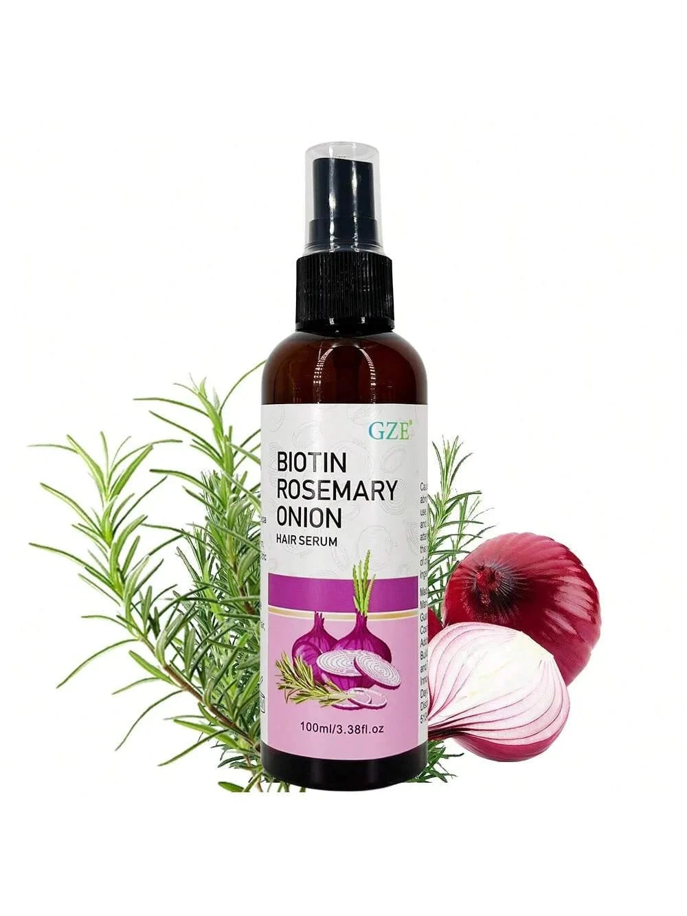 GZE Biotin Rosemary Onion Hair Serum Moisturizing Hair Serum Strong Hair Heat Protection Anti-Breakage For Dry And Damaged Hair - AMULET RING STORE