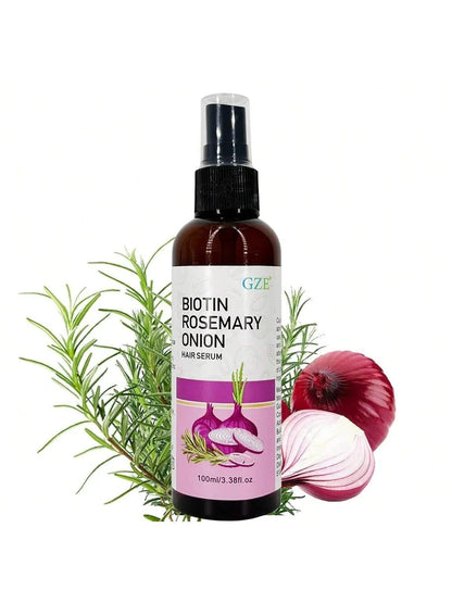 GZE Biotin Rosemary Onion Hair Serum Moisturizing Hair Serum Strong Hair Heat Protection Anti-Breakage For Dry And Damaged Hair - AMULET RING STORE