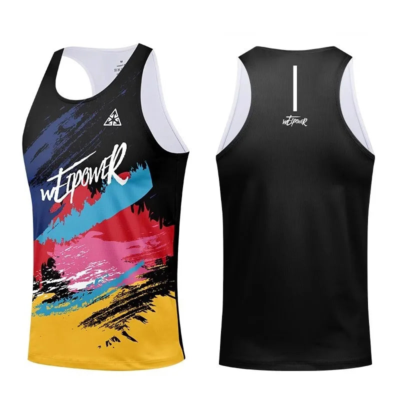 New running vests for men and women, ultra-light and breathable summer T-shirts, professional marathon racing tops