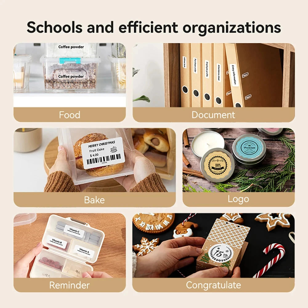 NIIMBOT B21/B1 Portable Thermal Printer 1500mAh Wireless Sticker Printer With Self-adhesive Labels For Barcode Clothing Jewelry