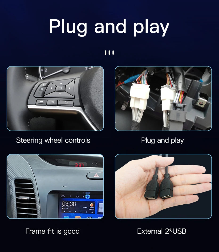 2 Din Android 10.0 Car Stereo Radio Multimedia Video Player For Honda Fit Jazz City 2002 2003 2004 2005 2006 2007 GPS Navigation - AMULET RING STORE