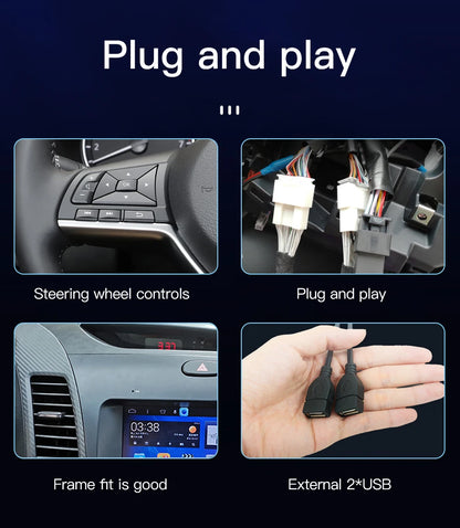 2 Din Android 10.0 Car Stereo Radio Multimedia Video Player For Honda Fit Jazz City 2002 2003 2004 2005 2006 2007 GPS Navigation - AMULET RING STORE