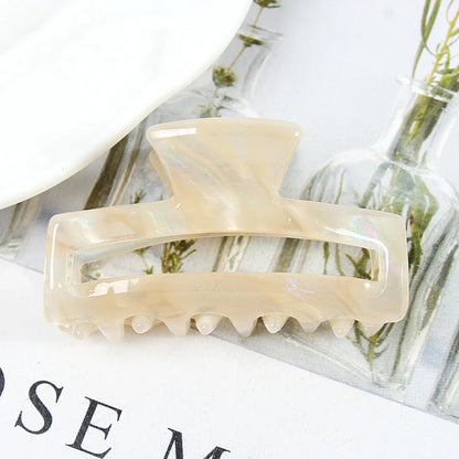 Mini Women's Hair Clips Colorful Geometric Hollow Crab Claw Clip Acetate Leopard Print Fashion Girls Hairpin Hair Accessories - AMULET RING STORE