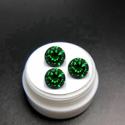 Brilliant Natural AAAAA+ Emerald 10.0mm 6.50Carat Round Cut Gemstones Sri-Lanka VVS Gem