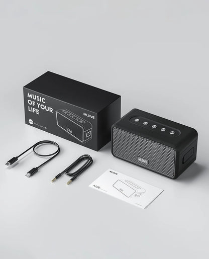 Mlove A100 Portable Bluetooth Speaker Wireless Bluetooth 5.3 Stereo Sound 24-Hour Playtime Rich Bass IPX5 Waterproof - AMULET RING STORE