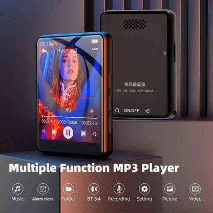 128GB HiFi MP3 Player with Bluetooth 5.4, Speaker & Touch Screen