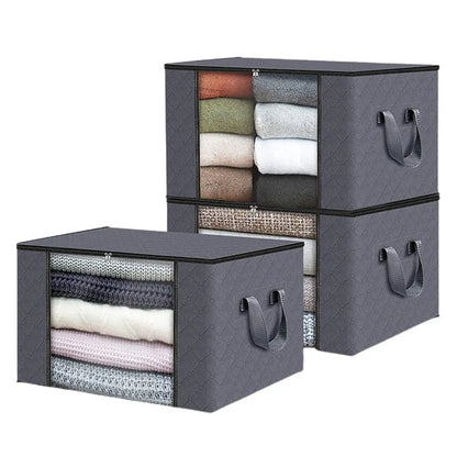 Foldable Under Bed Storage Containers with Clear Window Underbed Toy Organizers and Clothing Storage Bags Closet Storage Bins - AMULET RING STORE