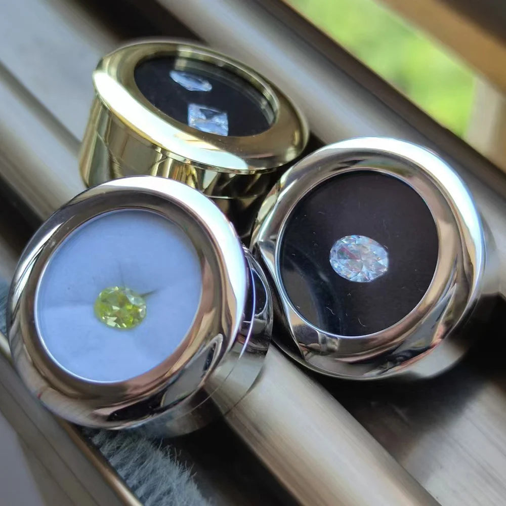 Loose Diamond Box Transparent Gemstone Storage Case Quality Pendant Beads Organizer Ring Earrings Gem Stone Gift Packaging Box - AMULET RING STORE