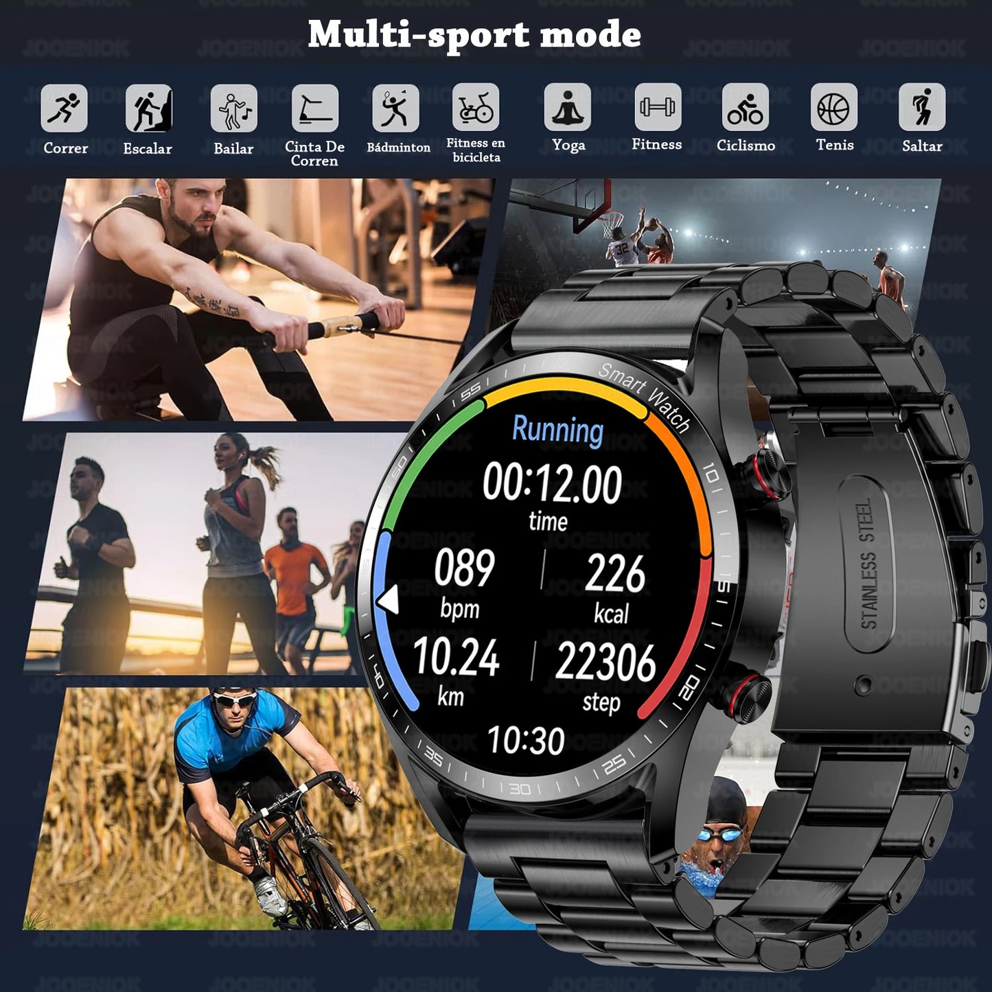 New Business Smart Watch Men 1.53 inch Full Screen Touch Multi Sport Mode ECG+PGG Sport Waterproof Bluetooth Call Smartwatches