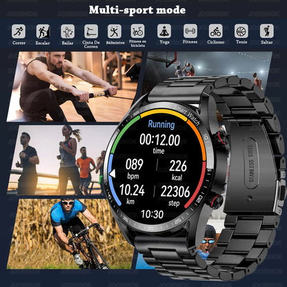 New Business Smart Watch Men 1.53 inch Full Screen Touch Multi Sport Mode ECG+PGG Sport Waterproof Bluetooth Call Smartwatches