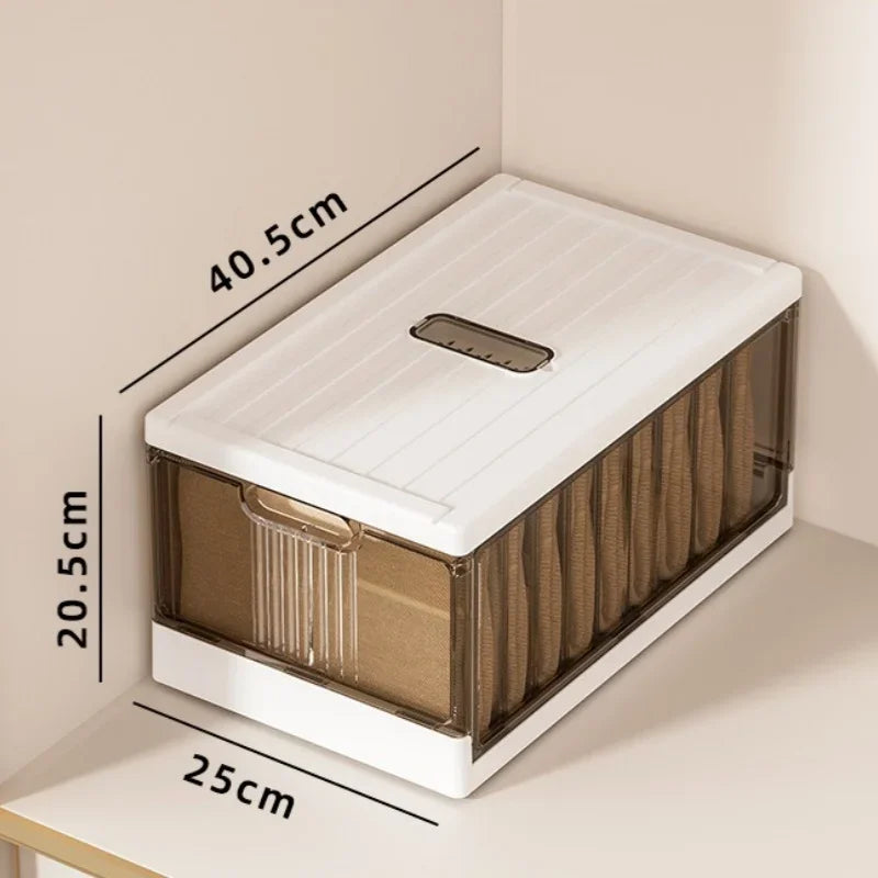 Large-capacity Clothes Organizer Household Closet Layered Pull-out Partition Organizer Box Foldable Dust Pants Organizer Box - AMULET RING STORE