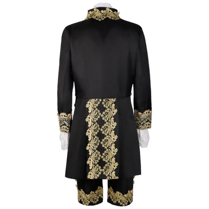 2025 New Medieval Vintage Prince Lace Suits for Men and Women, Halloween Performance Cosplay Three Piece Set(Blazer+Vest+Pants)