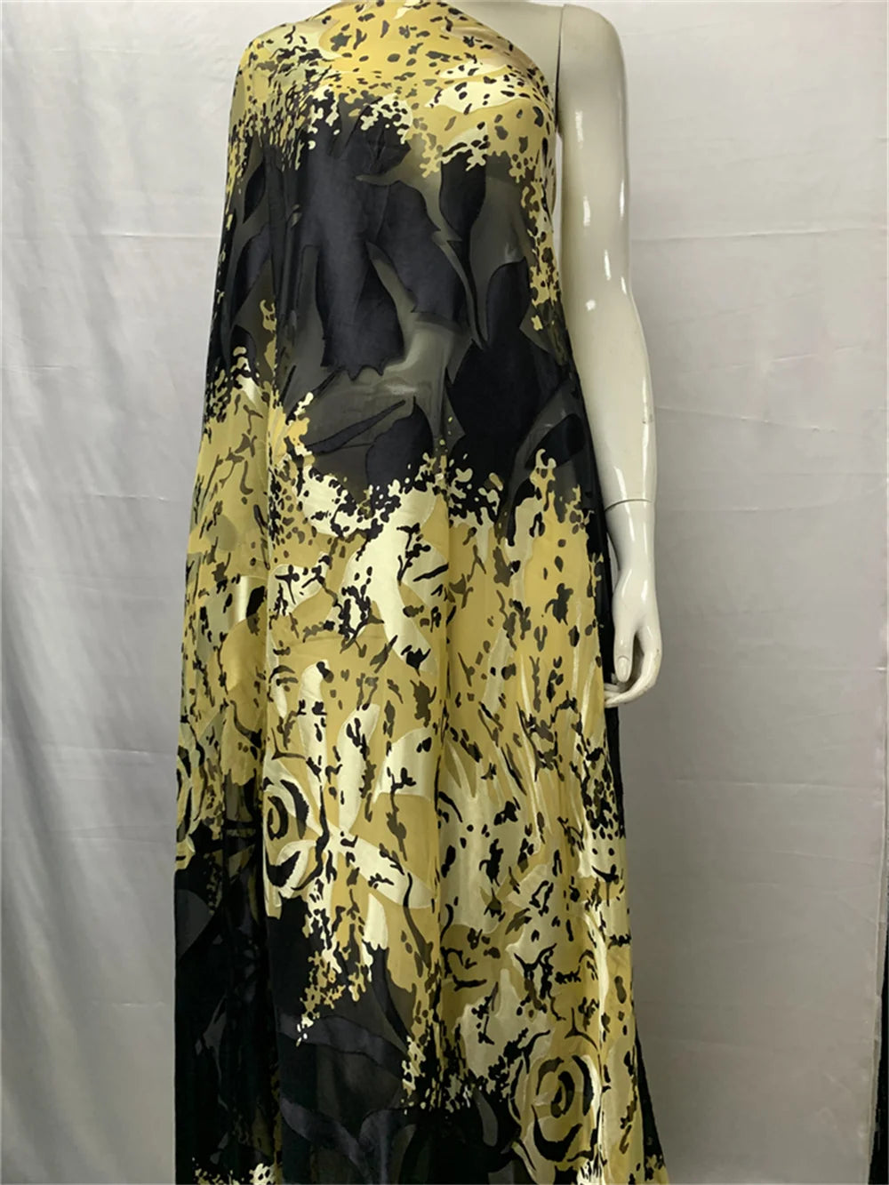 Nigerian Silk Fabrics French Lace Tulle Scarf Burnt-Out Silk Dirac African Fabrics