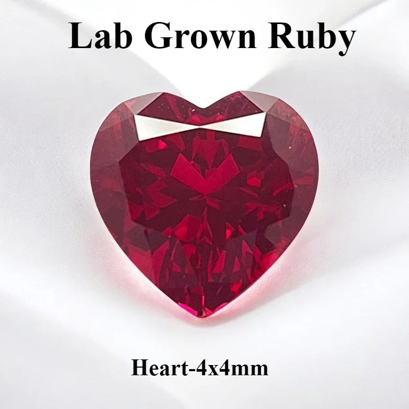 Lab Grown Ruby Pigeon Blood Red Color For Jewelry Diy Making Main Materials Selectable Certificate
