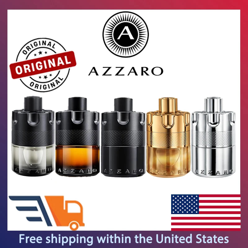 Azzaro Wanted Series Eau de Parfum Spray 100ml French Original Perfumes Cologne for Men Attract Women Pheromones Perfume Makeup