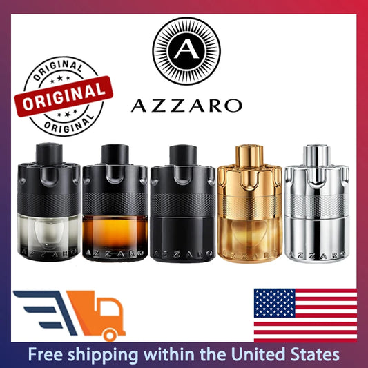 Azzaro Wanted Series Eau de Parfum Spray 100ml French Original Perfumes Cologne for Men Attract Women Pheromones Perfume Makeup