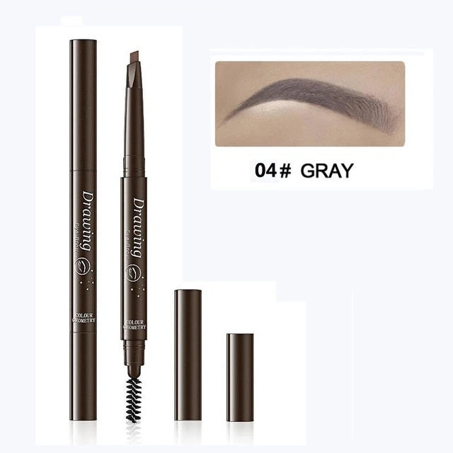 BEAUTY GLAZED Double end Eyebrow Pencil Makeup Tint Natural Long Lasting Paint Stamp Eyeliner Eyebrow Waterproof Cosmetics - AMULET RING STORE