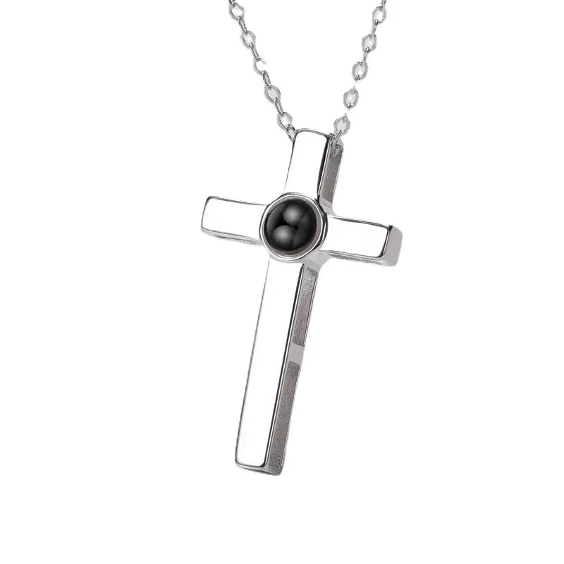 Fashion Projection Necklace Jewelry Personalized Photo Custom Cross Pendant Suitable For Male And Female Couples To Give Gifts - AMULET RING STORE