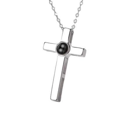 Fashion Projection Necklace Jewelry Personalized Photo Custom Cross Pendant Suitable For Male And Female Couples To Give Gifts - AMULET RING STORE