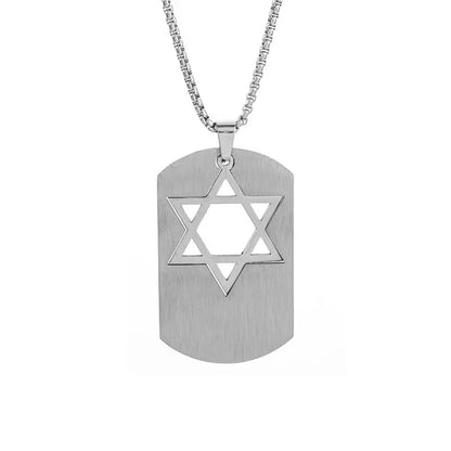 Stainless Steel 7 Archangel Seal Necklace Solomon Kabbalah Seal Pendant for Men Personality Charm Amulet Jewelry