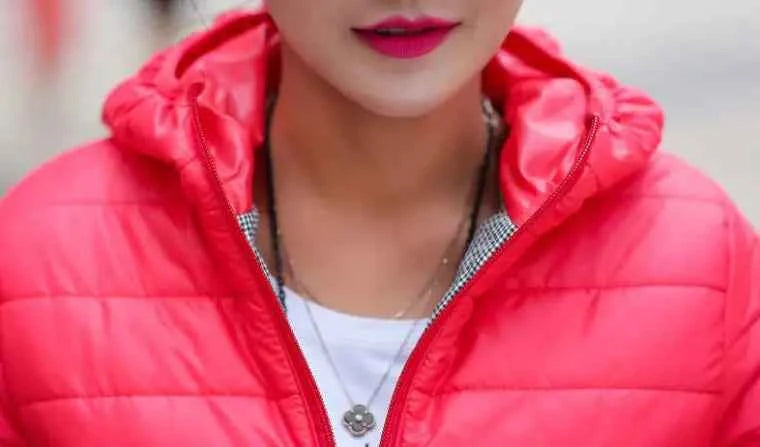 Down Jacket for Women Trend Korean Style Ultra Light Hit Hooded Coat Coats Lightweight Padded Puffer Jackets Female Winter 2025