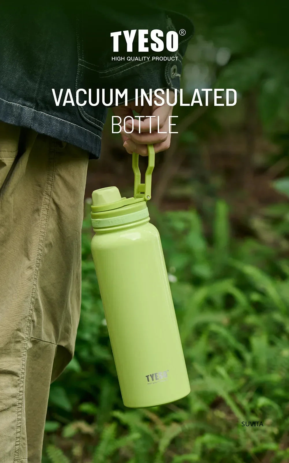 Tyeso Stainless Steel Thermos Water Bottle Portable Sport Vacuum Flask Keeps Cold and Heat Thermal Mug Insulated Car Tumbler Cup - AMULET RING STORE