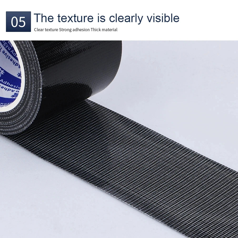 Black Cloth Based Tape Waterproof Heavy-Duty Pipe Single-Sided Tear-Proof Strong Adhesive Floor Duct Home Adhesive Bun Fixed - AMULET RING STORE
