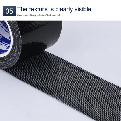 Black Cloth Based Tape Waterproof Heavy-Duty Pipe Single-Sided Tear-Proof Strong Adhesive Floor Duct Home Adhesive Bun Fixed - AMULET RING STORE