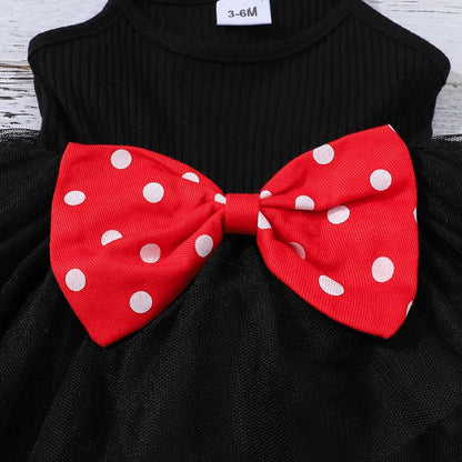 Prowow Infants Baby Birthday Dresses Red Polka Dots Coat Jacket+Bow Black Princess Dress Newborns Girl Cake Smash Outfits