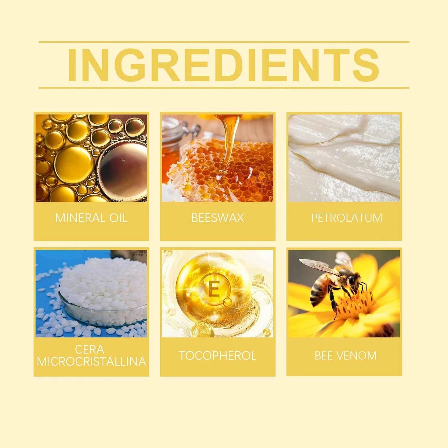 EELHOE 40g Bee Venom Cream Stick Firming Skin Lighten Neck Lines Fade Fine Wrinkle Moisturizing Improve Skin Sagging Facial Care