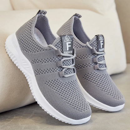 Women's shoes 2025 mesh breathable comfortable sports shoes soft sole lightweight fashion casual shoes - AMULET RING STORE