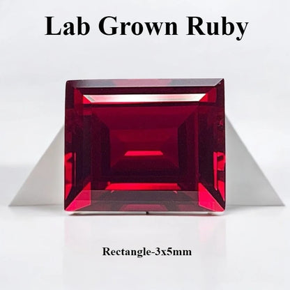 Lab Grown Ruby Pigeon Blood Red Color For Jewelry Diy Making Main Materials Selectable Certificate