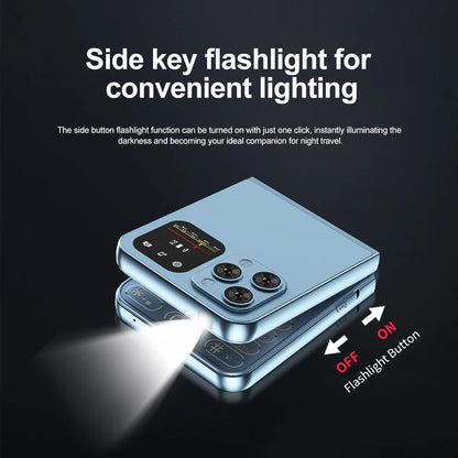 SERVO A70 Pro 3G Network Foldable Phone Speed Dial Call Recording FM Radio Flashlight Key 2.6" Screen Flip Phones 2 SIM Standby