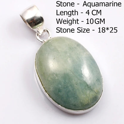 Genuine  Amaquarine  Pendant Hand Made Women Jewelry gift