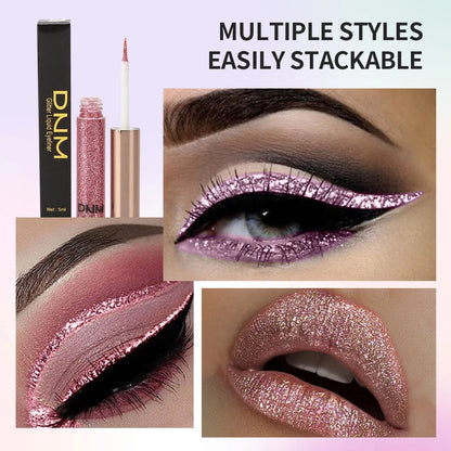 Glitter Eyeliner Vibrant Waterproof Long-Lasting for Flawless Eye Makeup Diamond Shiny Silver Rose Gold Eyeliner Beauty Cosmetic - AMULET RING STORE