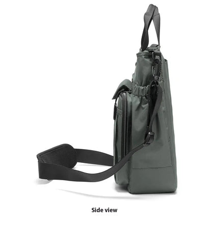 Business Men Shoulder Bag Multilayer Multifunctional Tablet and Document Handbag Diagonal Cross bag Leisure Briefcase