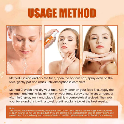 EELHOE Collagen Facial Spray 50ml Moisturizing Skin Elasticity Vitamin C Repair Facial Skin Niacinamide Whitening Facial Care