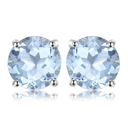 JewelryPalace Rose Gold Yellow Gold Plated Oval Natural Amethyst Citrine Garnet Topaz Peridot 925 Sterling Silver Earrings Woman