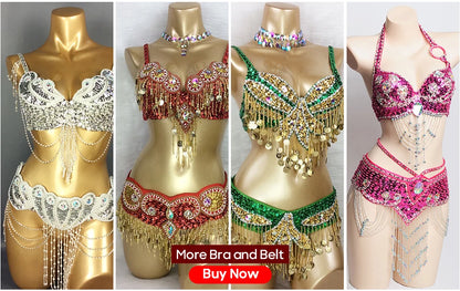 Belly Dance Skirt Chiffon Skirts Double Slit Ear Gauze Skirt High Slit Skirt For Adult Women Performance Practice Clothings