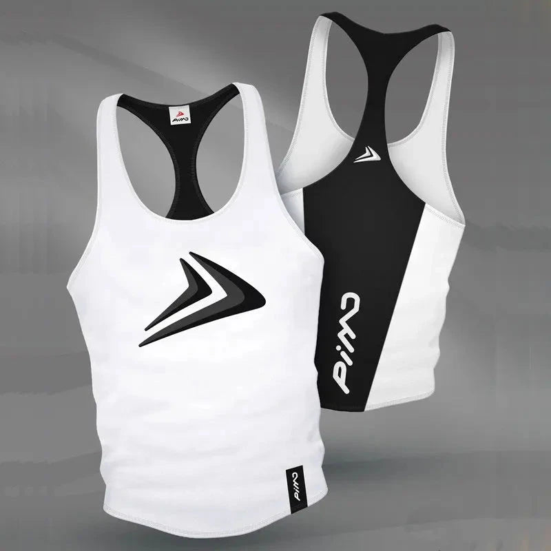 Gym Fitness Vest Animla Singlet Canotte Bodybuilding Stringer Tank Men Women Running T Shirt Muscle Guys Sleeveless Undershirt