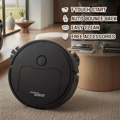 Automatic Sweeping Robot Vacuum Mop Household Lazy Intelligent Auto Boost Night Mode Thin Design Three-in-one Sweeping Machine - AMULET RING STORE