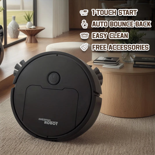 Automatic Sweeping Robot Vacuum Mop Household Lazy Intelligent Auto Boost Night Mode Thin Design Three-in-one Sweeping Machine - AMULET RING STORE