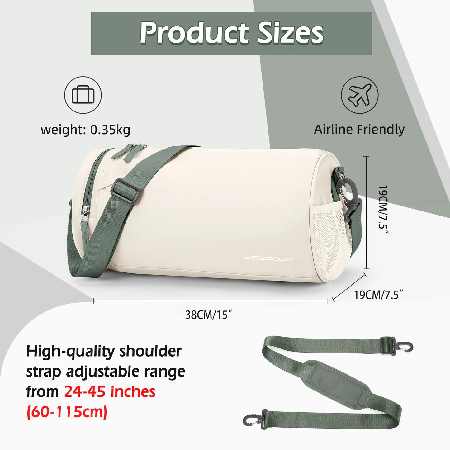 Sports Fitness Bag Women Travel Bag Multi-functional Handbag Yoga Bag Short-Distance Weekender Travel Package Swimming Gym Bags
