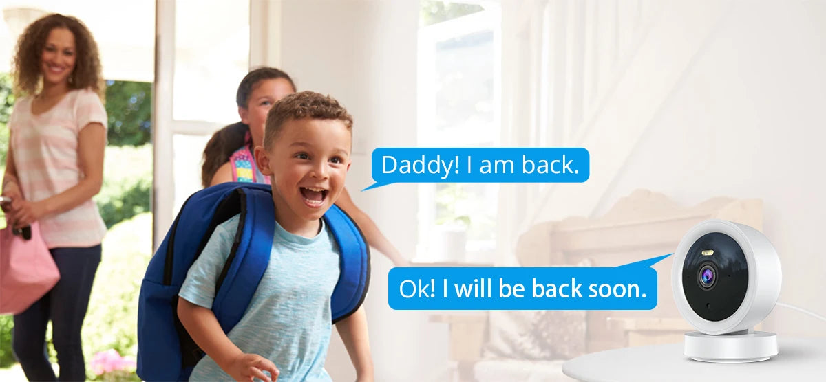 1080P WiFi Camera IP Surveillance Camera Security Baby Monitor 2MP CCTV Audio Video Color Night Vision AI Detect iCSee Mini Cam - AMULET RING STORE